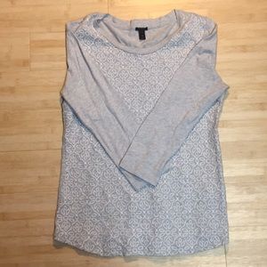 J. Crew embroidered long sleeve